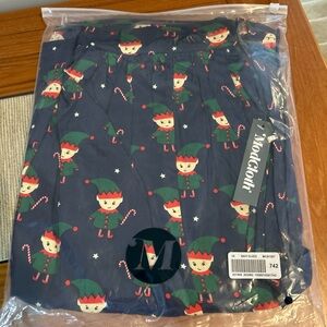 Modcloth Navy Elf Print Skirt